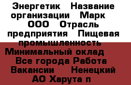 Энергетик › Название организации ­ Марк 4, ООО › Отрасль предприятия ­ Пищевая промышленность › Минимальный оклад ­ 1 - Все города Работа » Вакансии   . Ненецкий АО,Харута п.